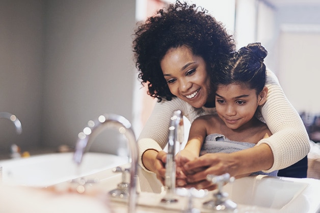Lavagem das mãos para crianças