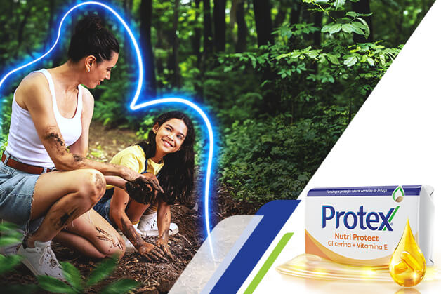 Sabonete Protex antibacteriano: sua família naturalmente protegida por mais tempo
