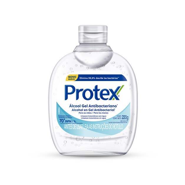 Protex® Álcool Gel Antibacteriano* Para as mãos 220g Protex® Álcool Gel Antibacteriano* Para as mãos 220g