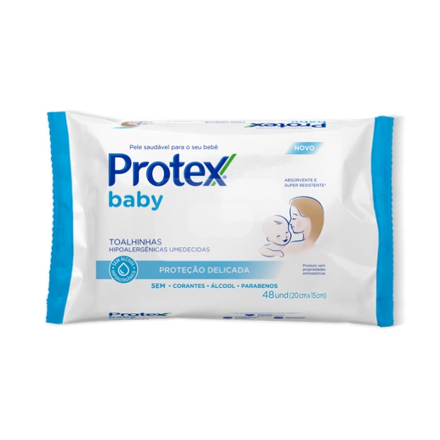 Lenços Umedecidos para bebês Protex Baby 48 unidades Lenços Umedecidos para bebês Protex Baby 48 unidades