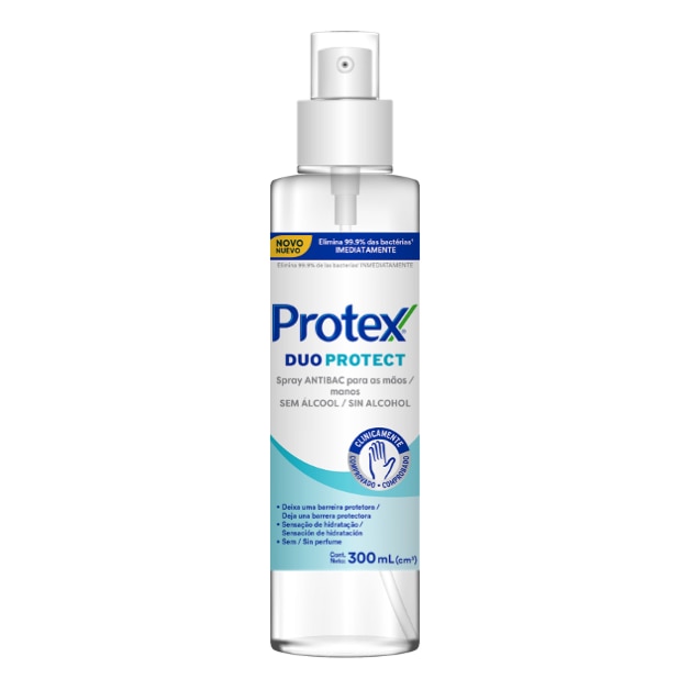 Spray antibacteriano para as mãos Protex Duo Protect 300ml