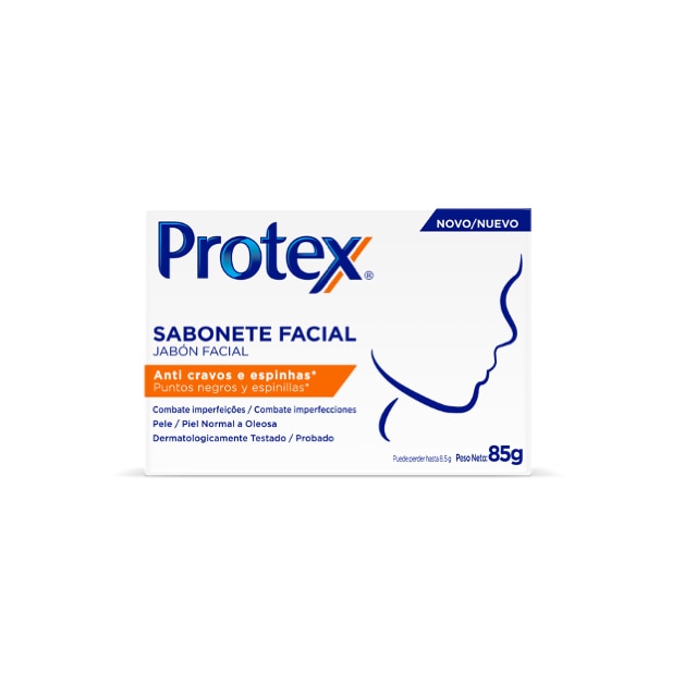 Sabonete Facial Protex® Anti cravos e espinhas Sabonete Facial Protex® Anti cravos e espinhas