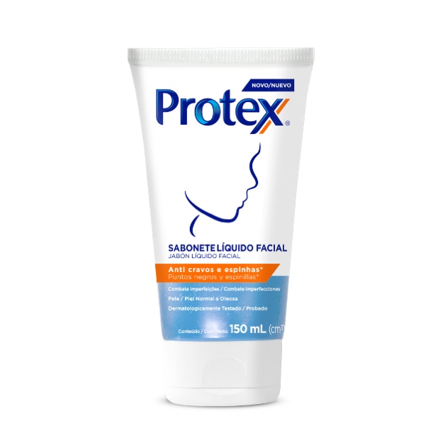Sabonete Líquido Facial Protex® Anti cravos e espinhas Sabonete Líquido Facial Protex® Anti cravos e espinhas