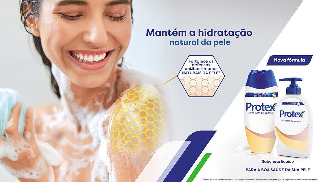 Mantém a hidratação natural da pele Mantém a hidratação natural da pele