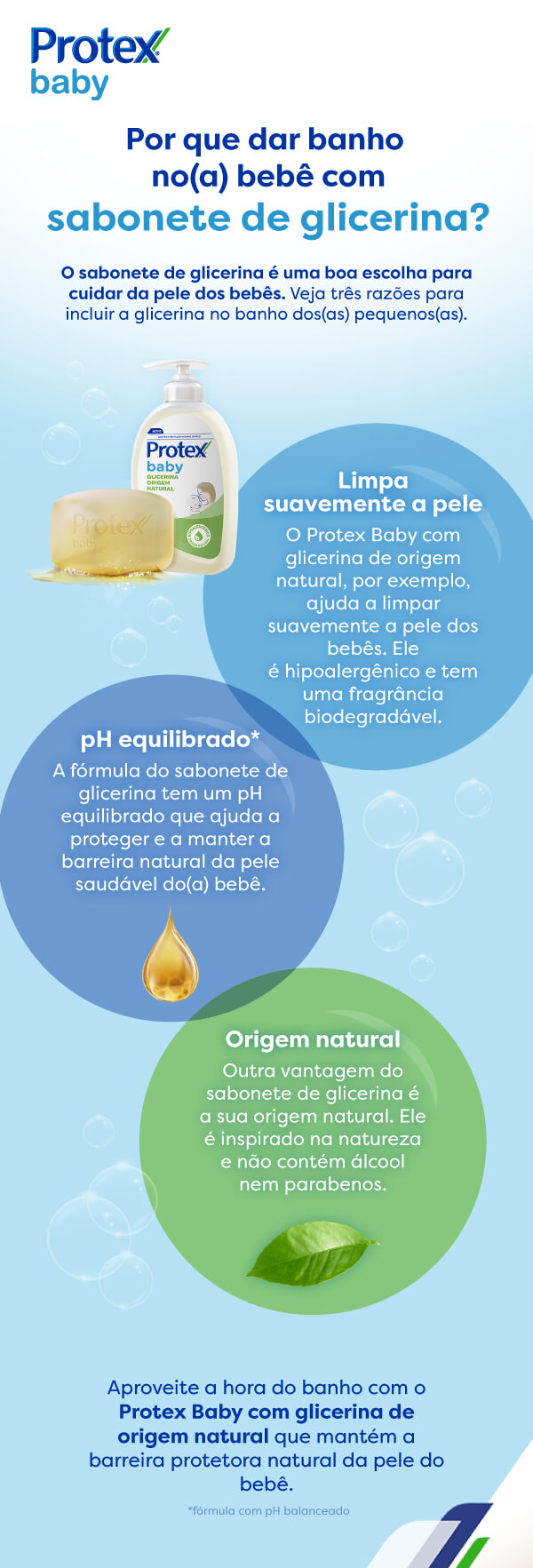 Benefícios de usar o sabonete de glicerina durante o banho do seu bebê
