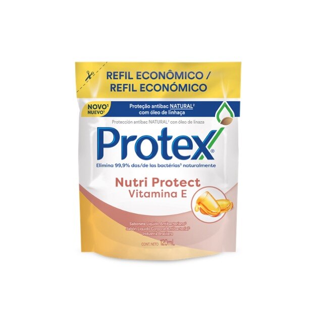 Protex® Vitamina E Líquido para as Mãos 120ml Refil Protex® Vitamina E Líquido para as Mãos 120ml Refil