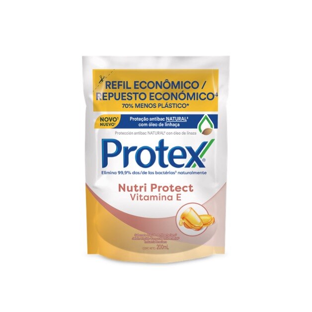 Protex® Vitamina E Líquido para as Mãos 200ml Refil Protex® Vitamina E Líquido para as Mãos 200ml Refil