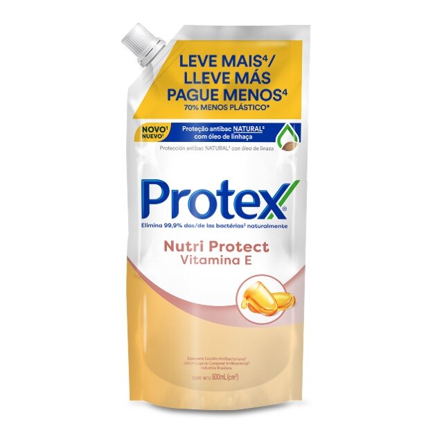 Protex® Vitamina E Líquido para as Mãos 500ml Refil