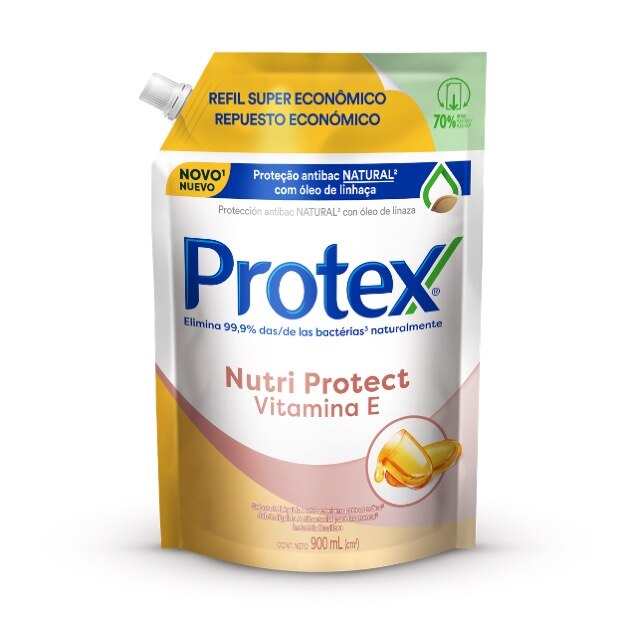 Protex® Vitamina E Líquido para as Mãos 900ml Refil Protex® Vitamina E Líquido para as Mãos 900ml Refil